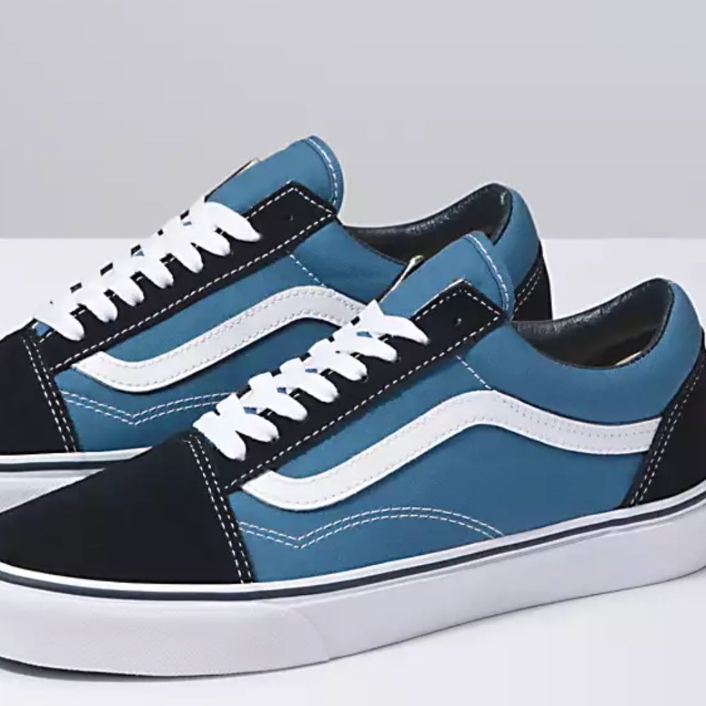 Vans Old Skool -- Men's 9, Navy/White/Black